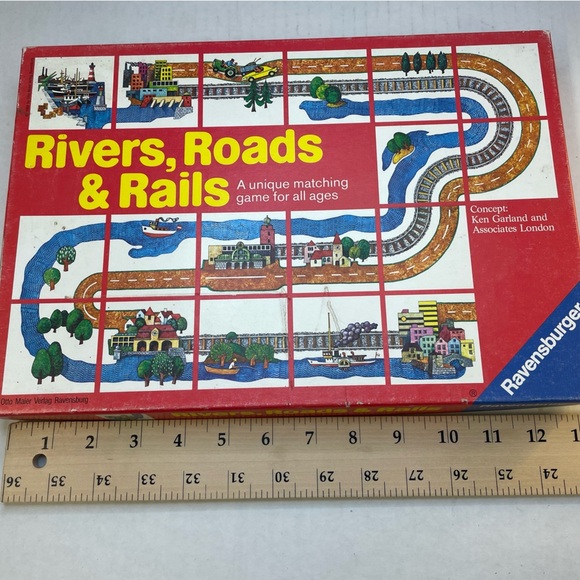 Vintage Rivers, Roads & Rails Gameboard 1989 - Picture 1 of 14